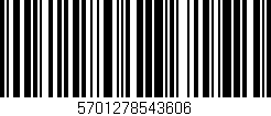 Código de barras (EAN, GTIN, SKU, ISBN): '5701278543606'