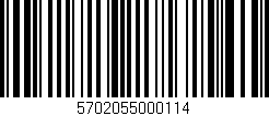 Código de barras (EAN, GTIN, SKU, ISBN): '5702055000114'