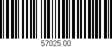 Código de barras (EAN, GTIN, SKU, ISBN): '57025.00'