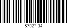 Código de barras (EAN, GTIN, SKU, ISBN): '57027.04'