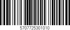 Código de barras (EAN, GTIN, SKU, ISBN): '5707725301010'