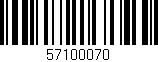 Código de barras (EAN, GTIN, SKU, ISBN): '57100070'