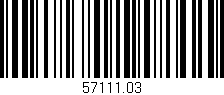 Código de barras (EAN, GTIN, SKU, ISBN): '57111.03'