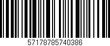 Código de barras (EAN, GTIN, SKU, ISBN): '57178785740386'