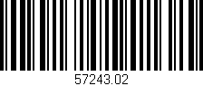 Código de barras (EAN, GTIN, SKU, ISBN): '57243.02'