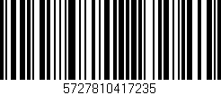 Código de barras (EAN, GTIN, SKU, ISBN): '5727810417235'