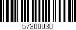 Código de barras (EAN, GTIN, SKU, ISBN): '57300030'