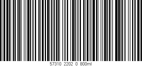 Código de barras (EAN, GTIN, SKU, ISBN): '57310_2202_0_800ml'
