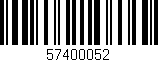 Código de barras (EAN, GTIN, SKU, ISBN): '57400052'