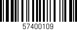 Código de barras (EAN, GTIN, SKU, ISBN): '57400109'
