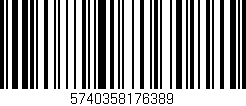 Código de barras (EAN, GTIN, SKU, ISBN): '5740358176389'
