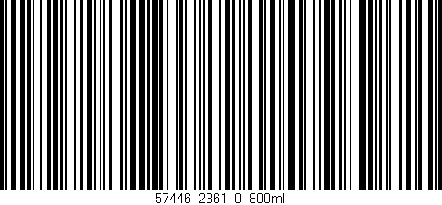 Código de barras (EAN, GTIN, SKU, ISBN): '57446_2361_0_800ml'