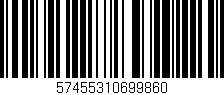 Código de barras (EAN, GTIN, SKU, ISBN): '57455310699860'
