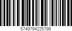 Código de barras (EAN, GTIN, SKU, ISBN): '5749794225798'
