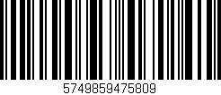 Código de barras (EAN, GTIN, SKU, ISBN): '5749859475809'