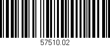 Código de barras (EAN, GTIN, SKU, ISBN): '57510.02'