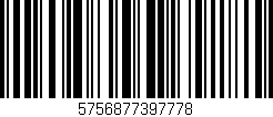 Código de barras (EAN, GTIN, SKU, ISBN): '5756877397778'