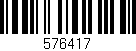 Código de barras (EAN, GTIN, SKU, ISBN): '576417'