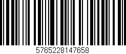 Código de barras (EAN, GTIN, SKU, ISBN): '5765228147658'