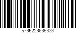 Código de barras (EAN, GTIN, SKU, ISBN): '5765228835838'