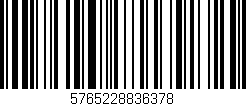 Código de barras (EAN, GTIN, SKU, ISBN): '5765228836378'