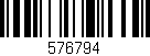 Código de barras (EAN, GTIN, SKU, ISBN): '576794'