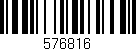 Código de barras (EAN, GTIN, SKU, ISBN): '576816'