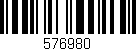 Código de barras (EAN, GTIN, SKU, ISBN): '576980'