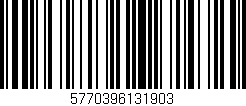 Código de barras (EAN, GTIN, SKU, ISBN): '5770396131903'