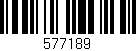 Código de barras (EAN, GTIN, SKU, ISBN): '577189'