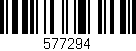 Código de barras (EAN, GTIN, SKU, ISBN): '577294'