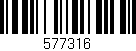 Código de barras (EAN, GTIN, SKU, ISBN): '577316'