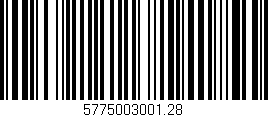 Código de barras (EAN, GTIN, SKU, ISBN): '5775003001.28'