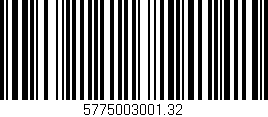 Código de barras (EAN, GTIN, SKU, ISBN): '5775003001.32'