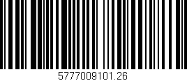 Código de barras (EAN, GTIN, SKU, ISBN): '5777009101.26'