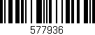 Código de barras (EAN, GTIN, SKU, ISBN): '577936'