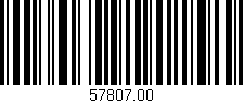 Código de barras (EAN, GTIN, SKU, ISBN): '57807.00'