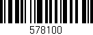 Código de barras (EAN, GTIN, SKU, ISBN): '578100'