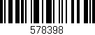 Código de barras (EAN, GTIN, SKU, ISBN): '578398'