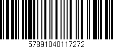 Código de barras (EAN, GTIN, SKU, ISBN): '57891040117272'