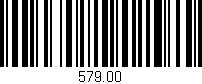 Código de barras (EAN, GTIN, SKU, ISBN): '579.00'