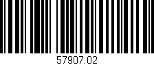 Código de barras (EAN, GTIN, SKU, ISBN): '57907.02'
