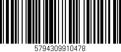 Código de barras (EAN, GTIN, SKU, ISBN): '5794309910478'