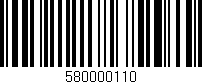 Código de barras (EAN, GTIN, SKU, ISBN): '580000110'