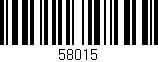 Código de barras (EAN, GTIN, SKU, ISBN): '58015'