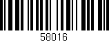 Código de barras (EAN, GTIN, SKU, ISBN): '58016'