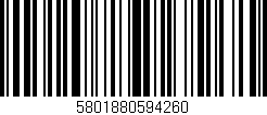 Código de barras (EAN, GTIN, SKU, ISBN): '5801880594260'