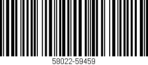 Código de barras (EAN, GTIN, SKU, ISBN): '58022-59459'