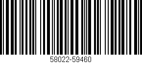 Código de barras (EAN, GTIN, SKU, ISBN): '58022-59460'
