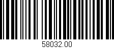 Código de barras (EAN, GTIN, SKU, ISBN): '58032.00'